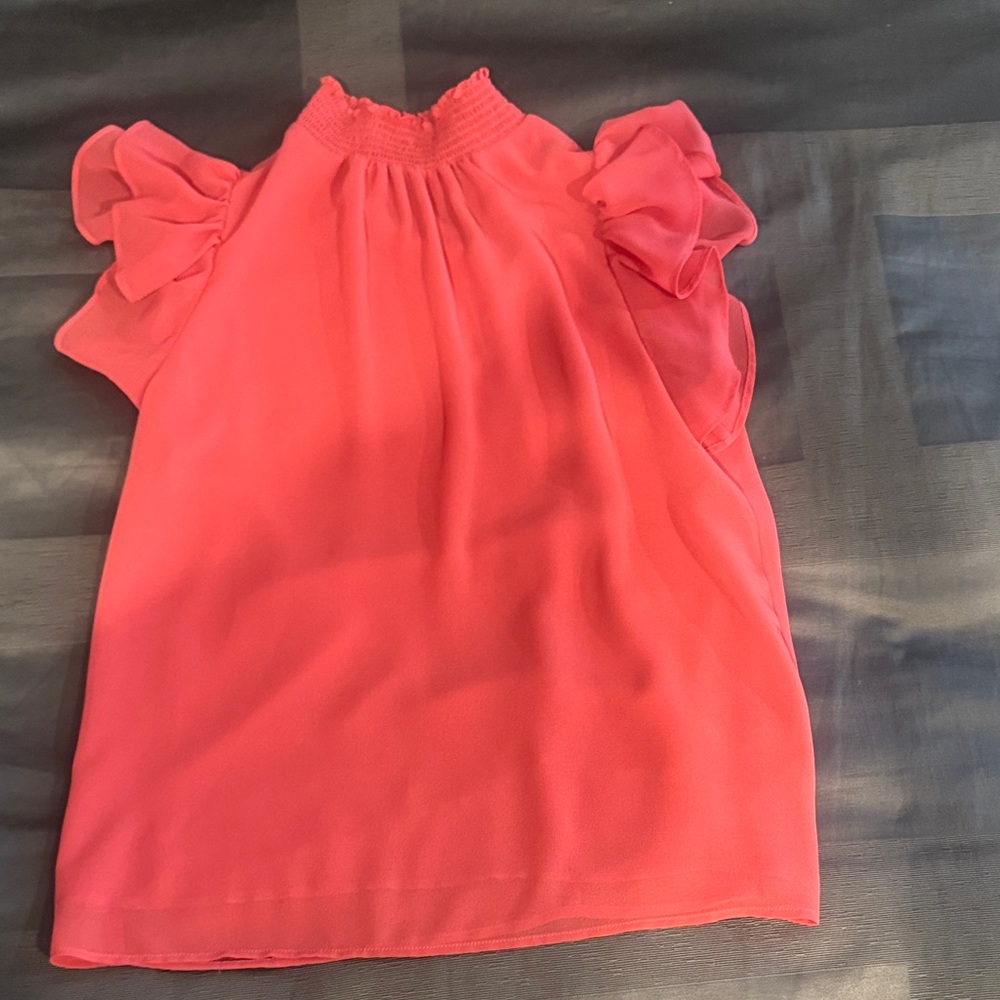 1. State Coral Kids Dress with Ruffle Sleeves